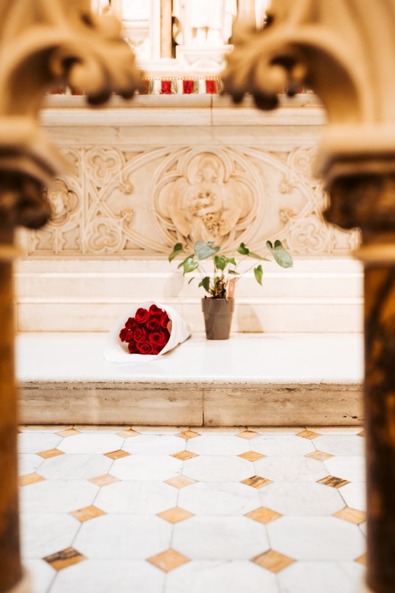 flowers at st Patricks cathedral