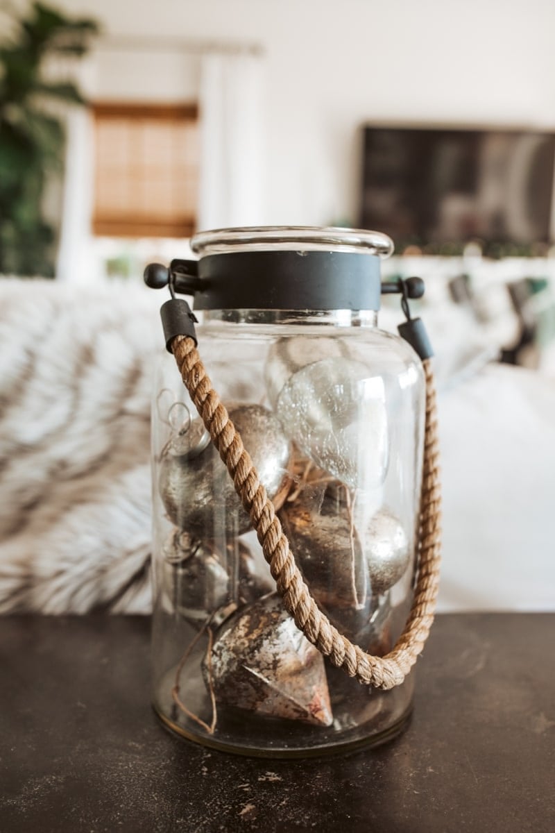 ornaments in a jar