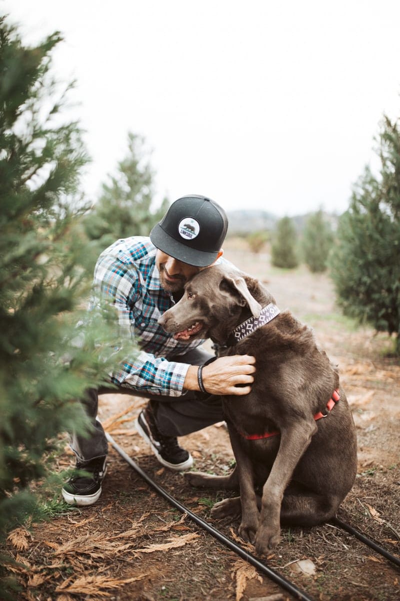 man and dog