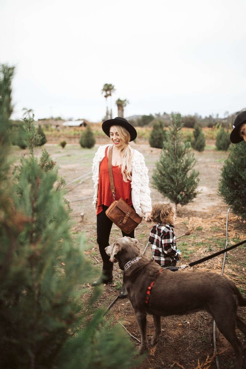 family with dog