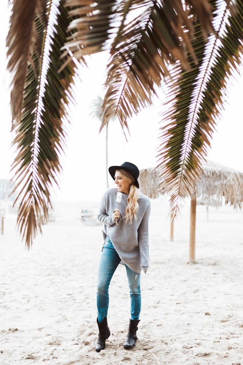 Trunk Club For Women girl on beach in fall clothes