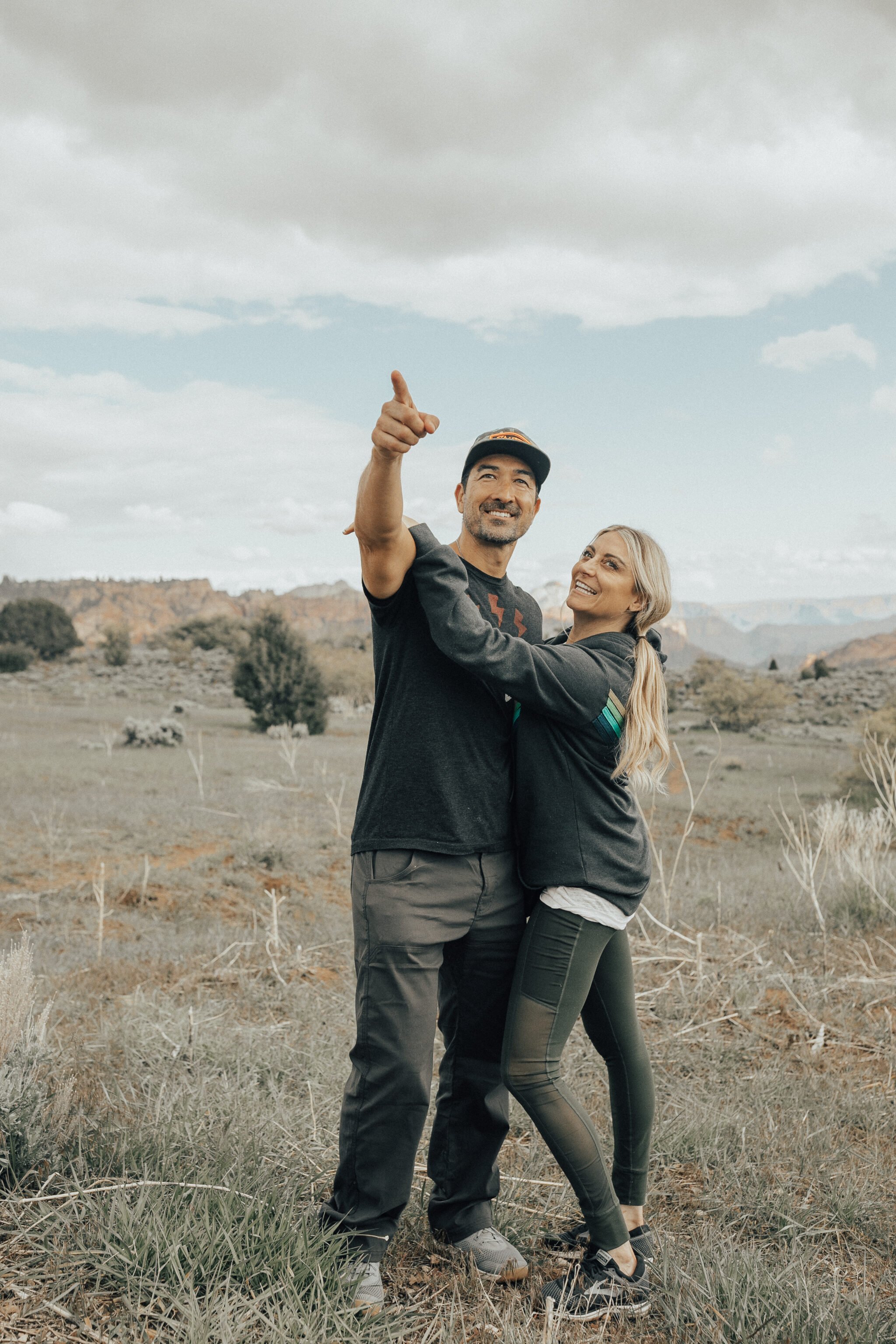 husband and wife outdoors