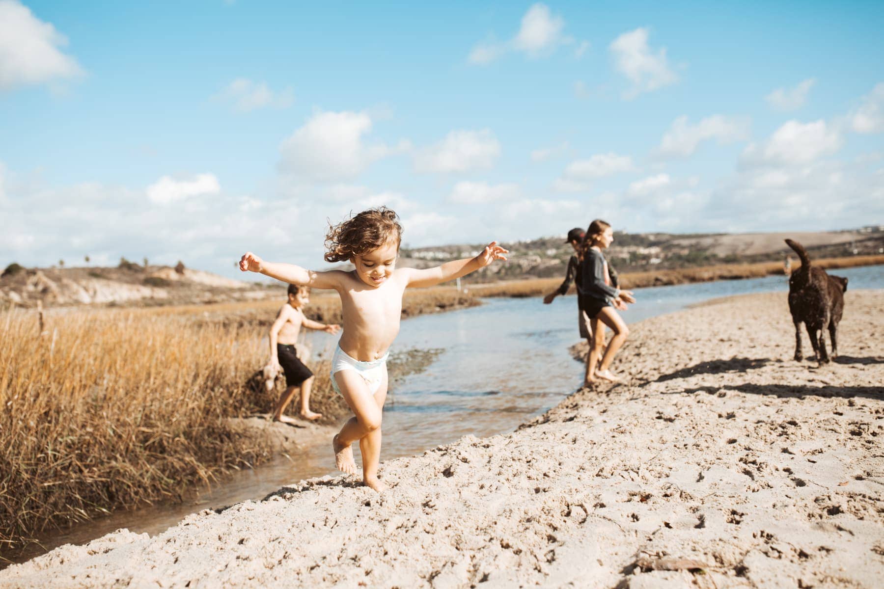 kids on the beach