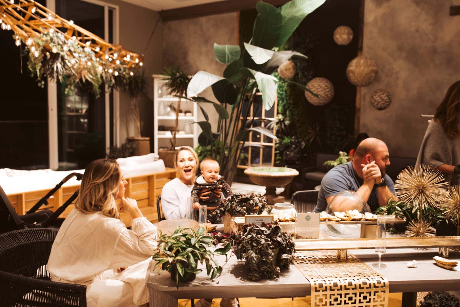 family at table