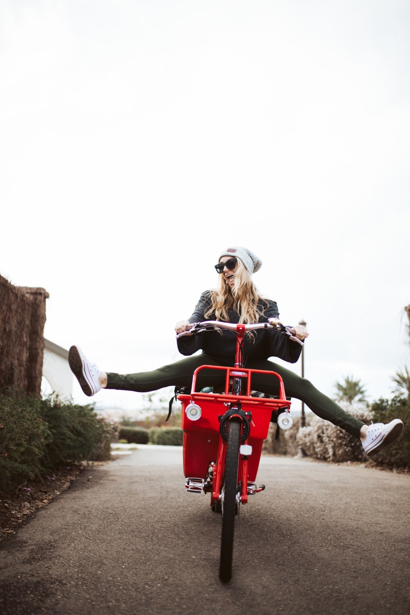 mom riding bike