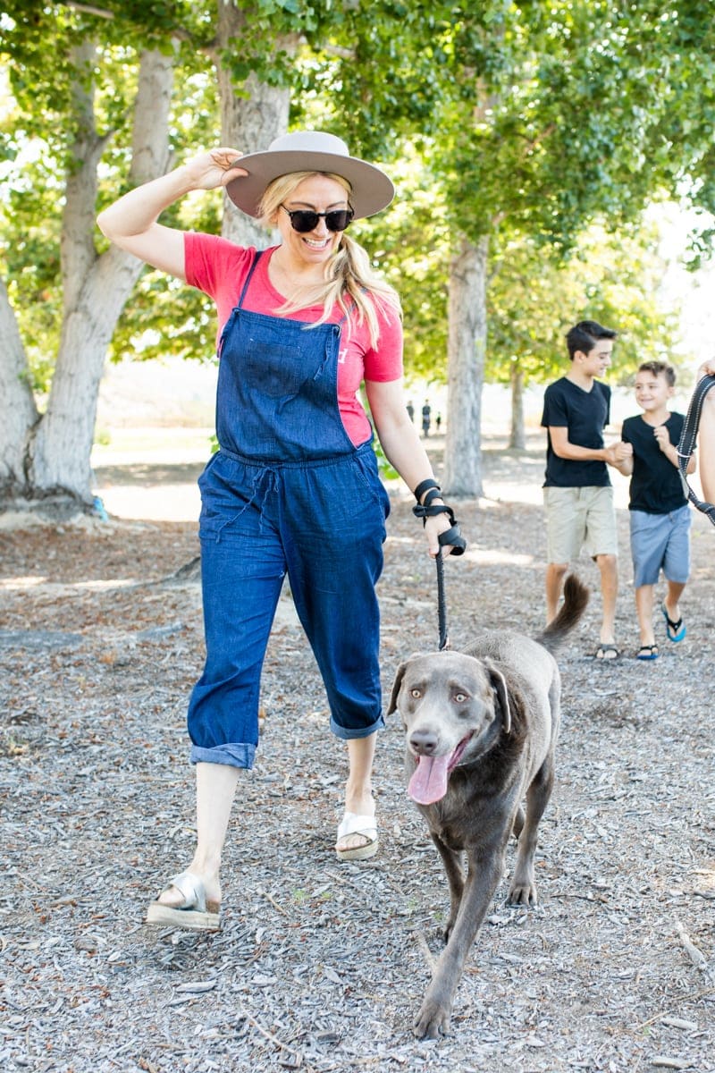 woman with dog