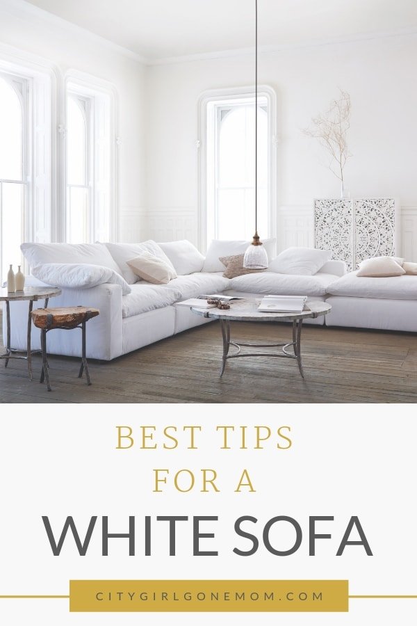 5 Tips On How to Clean a White Couch - City Girl Gone Mom