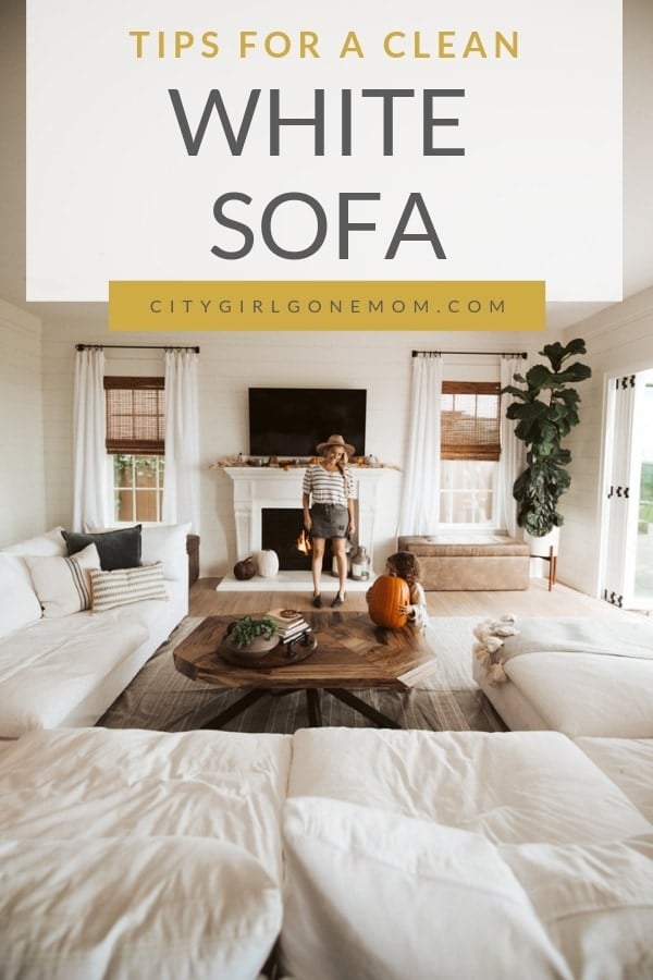 5 Tips On How to Clean a White Couch - City Girl Gone Mom