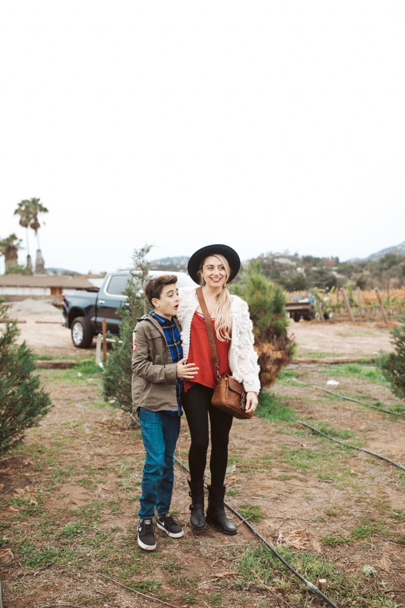 mother and child outdoors