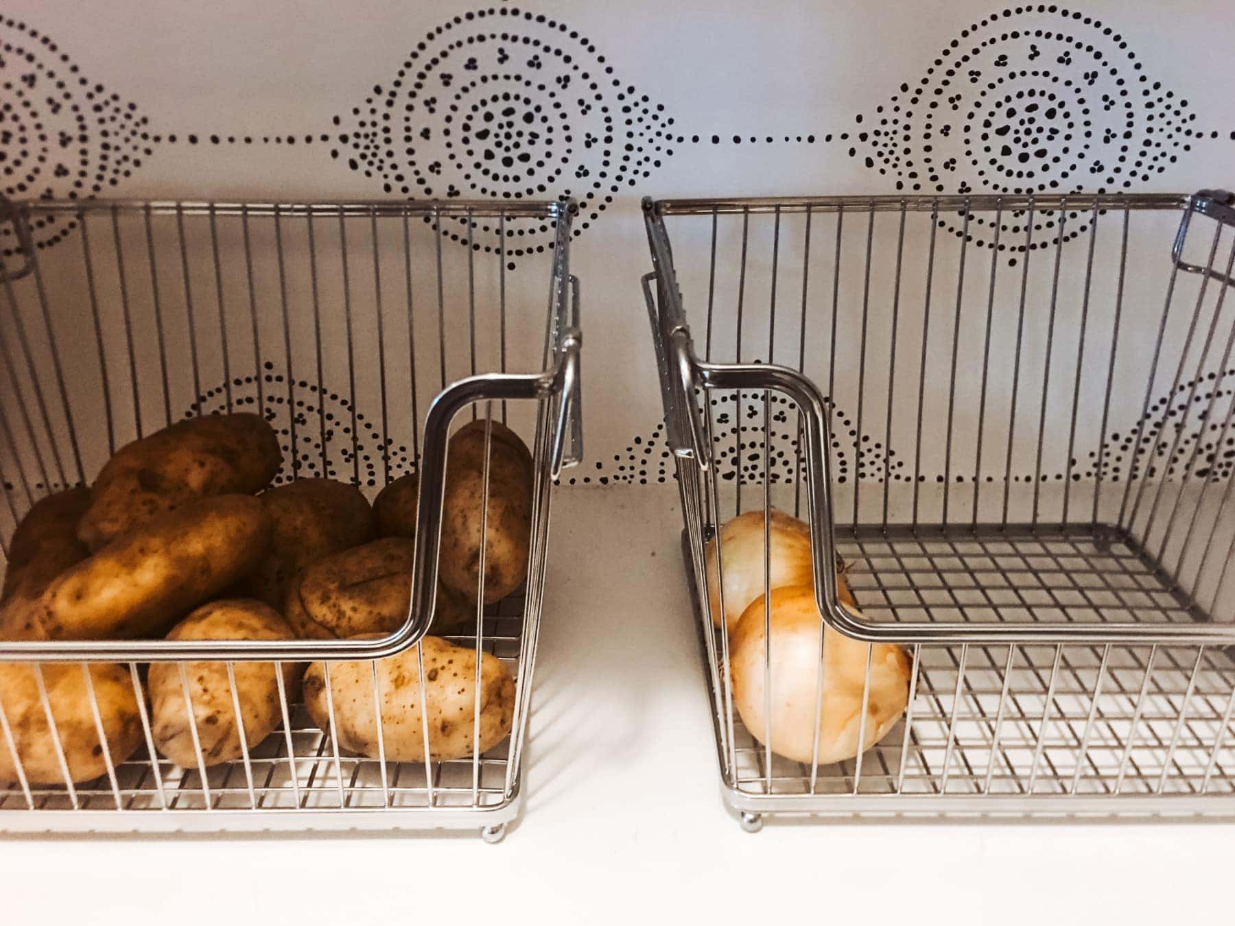 vegetables in baskets