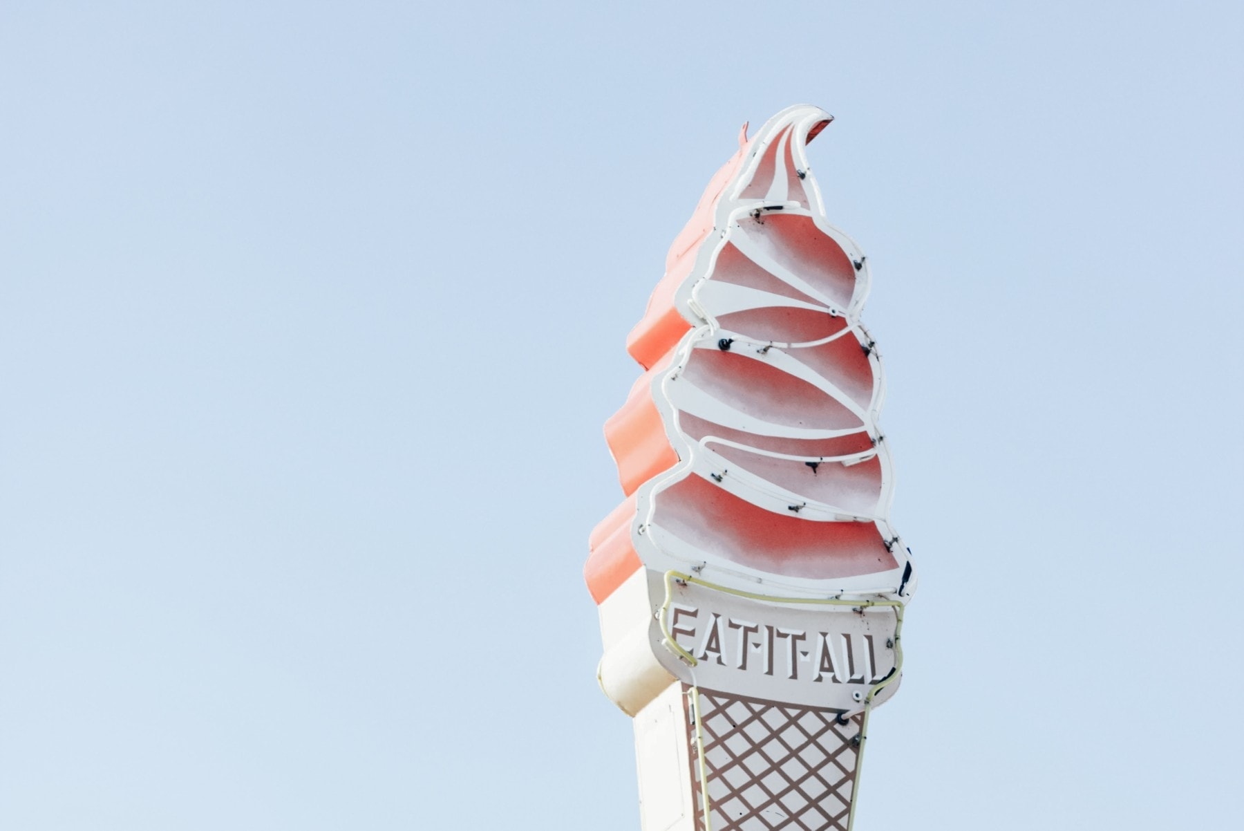 ice cream cone sign