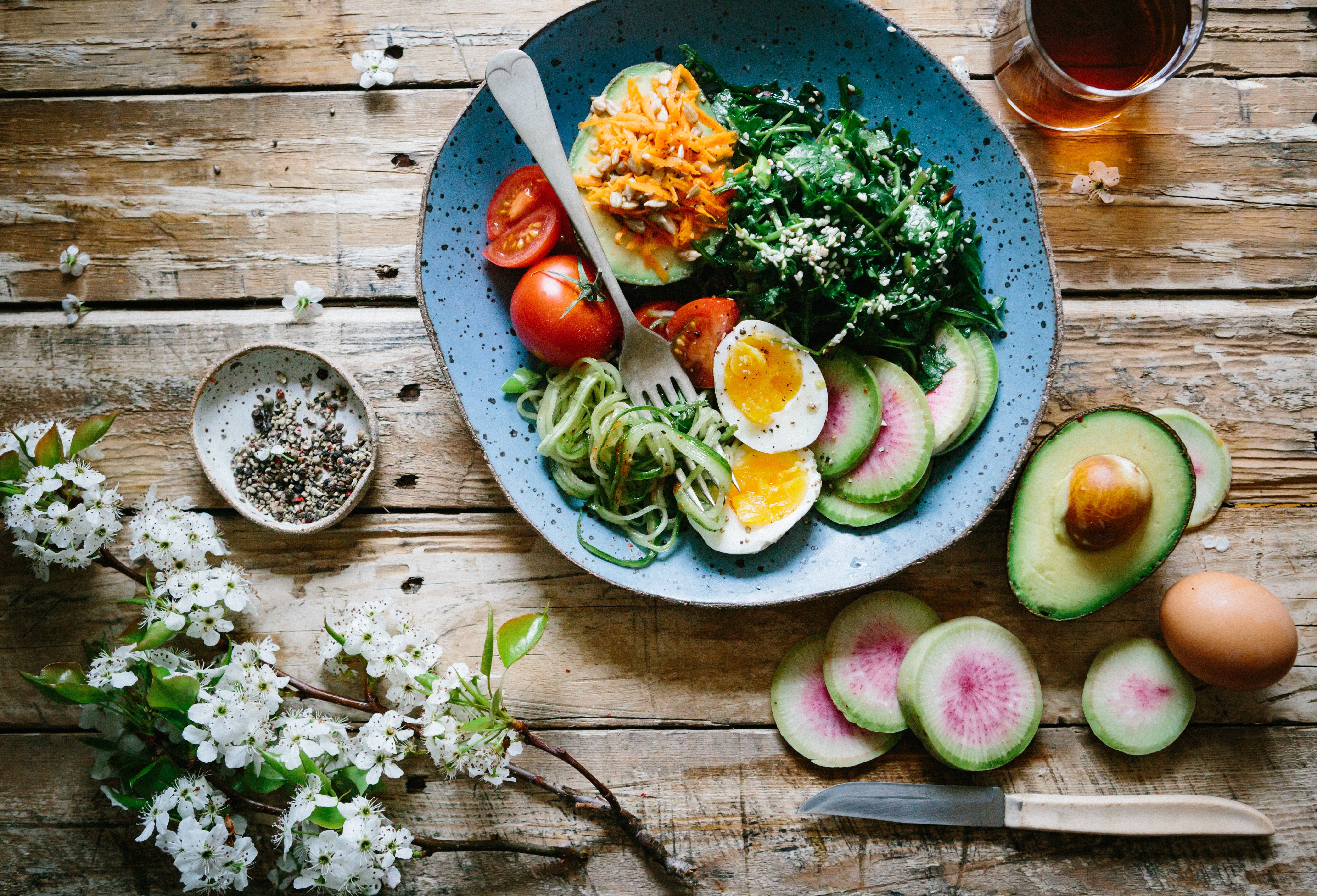 healthy lunch on table