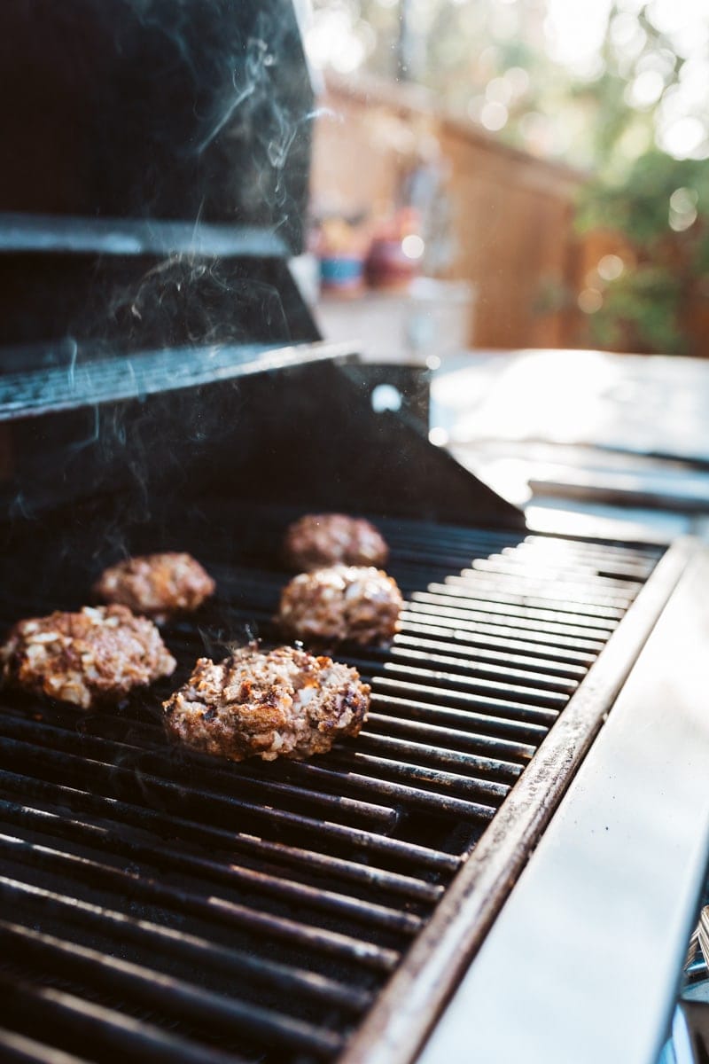 burgers on the grill