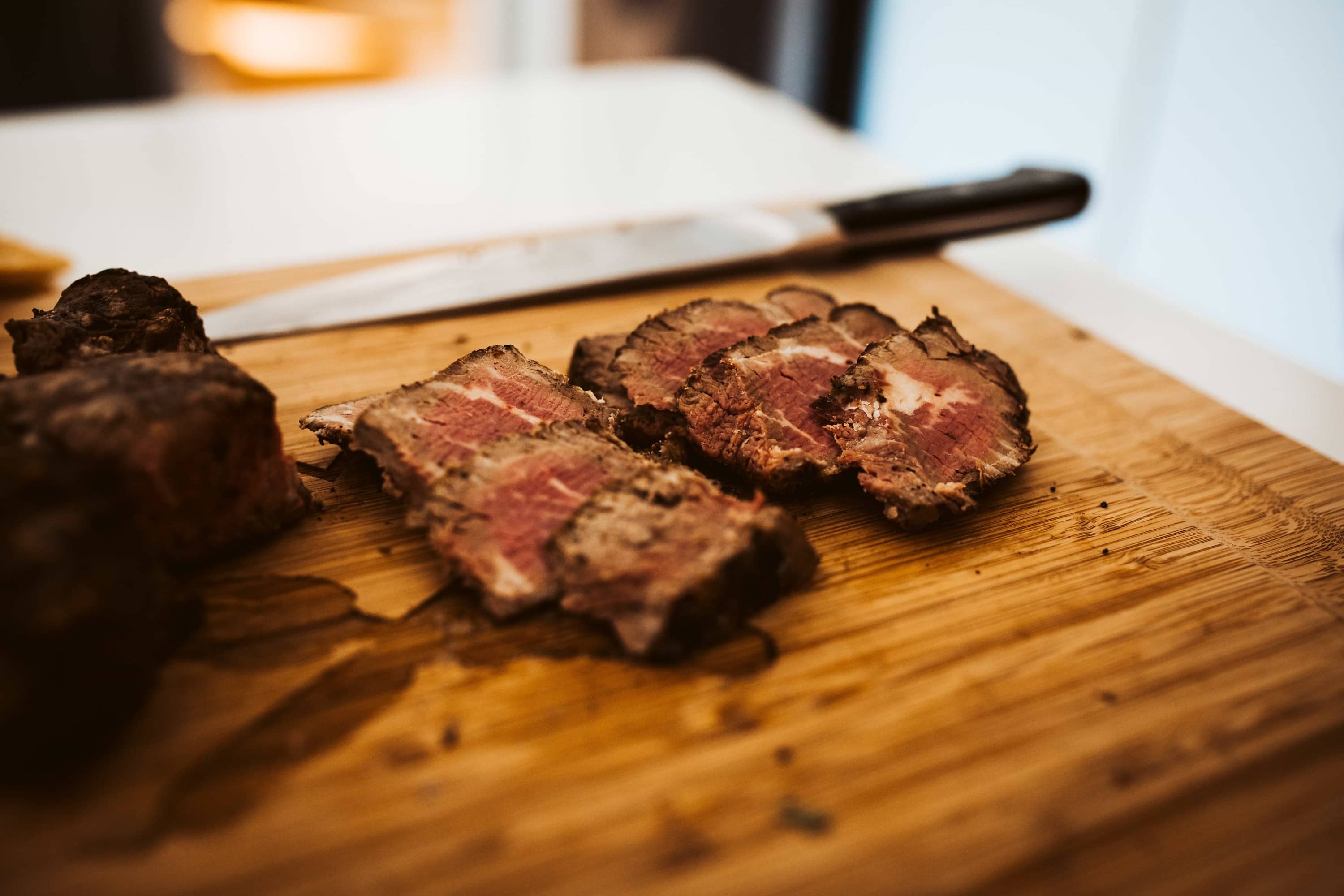 steak on cutting board