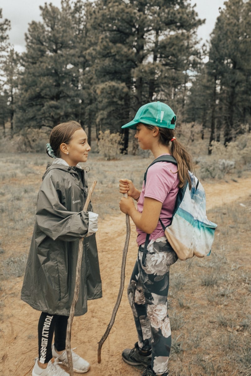 kids hiking