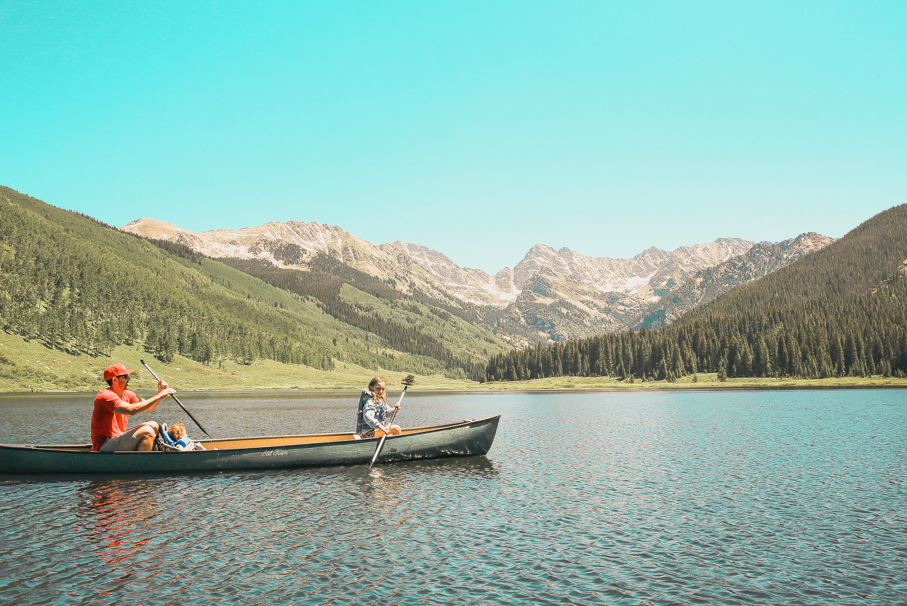 canoe on lake