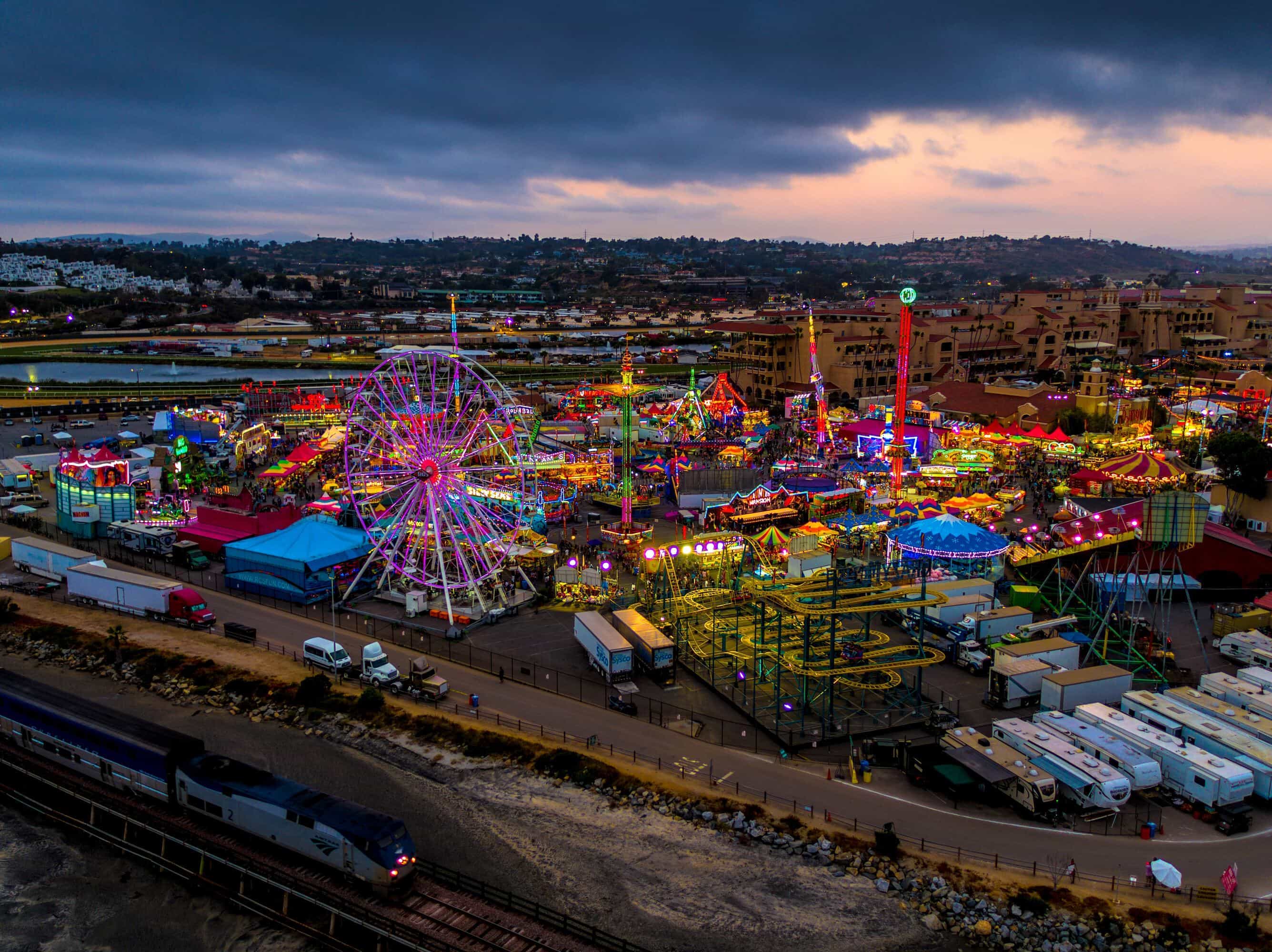 overhead view of san diego fair