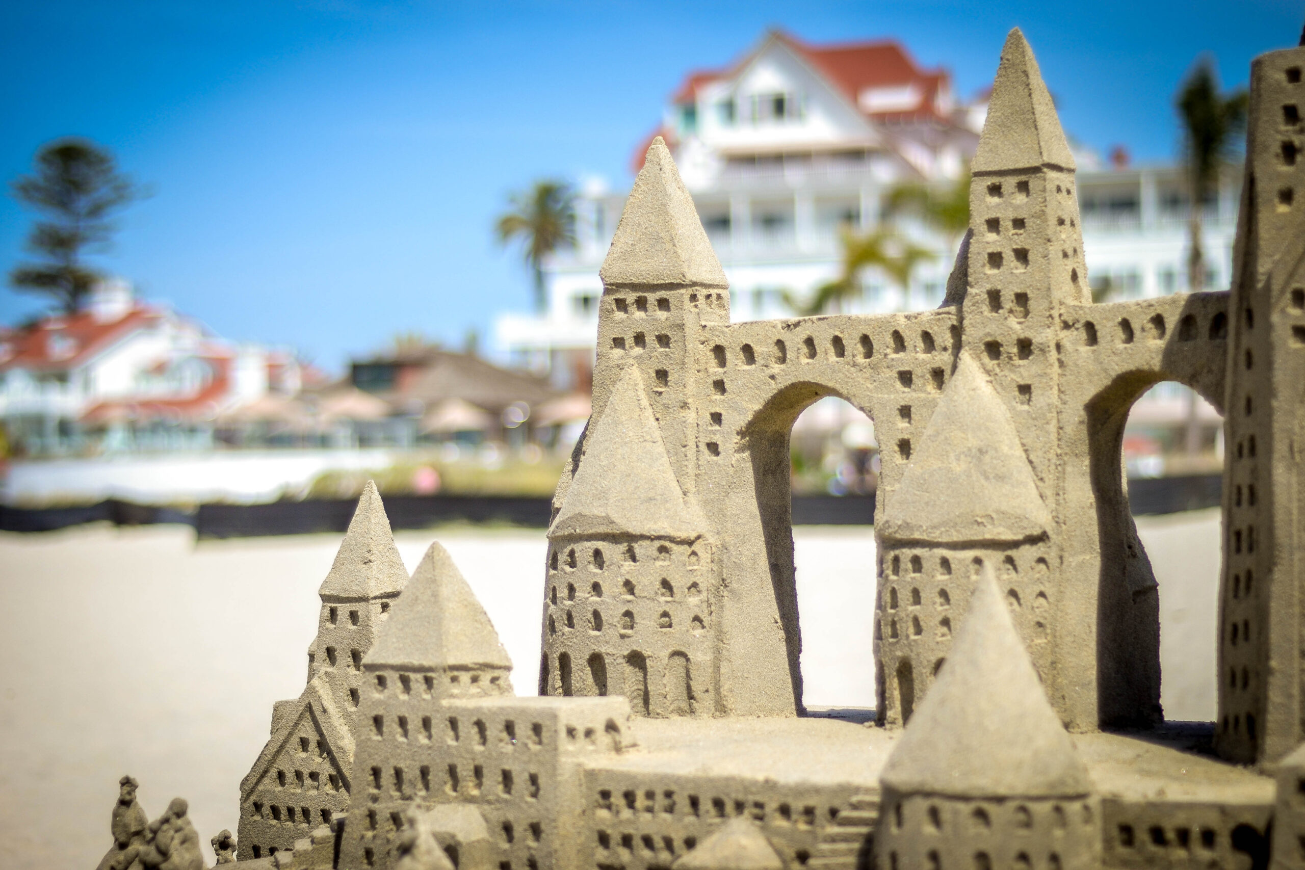 sandcastle on the beach