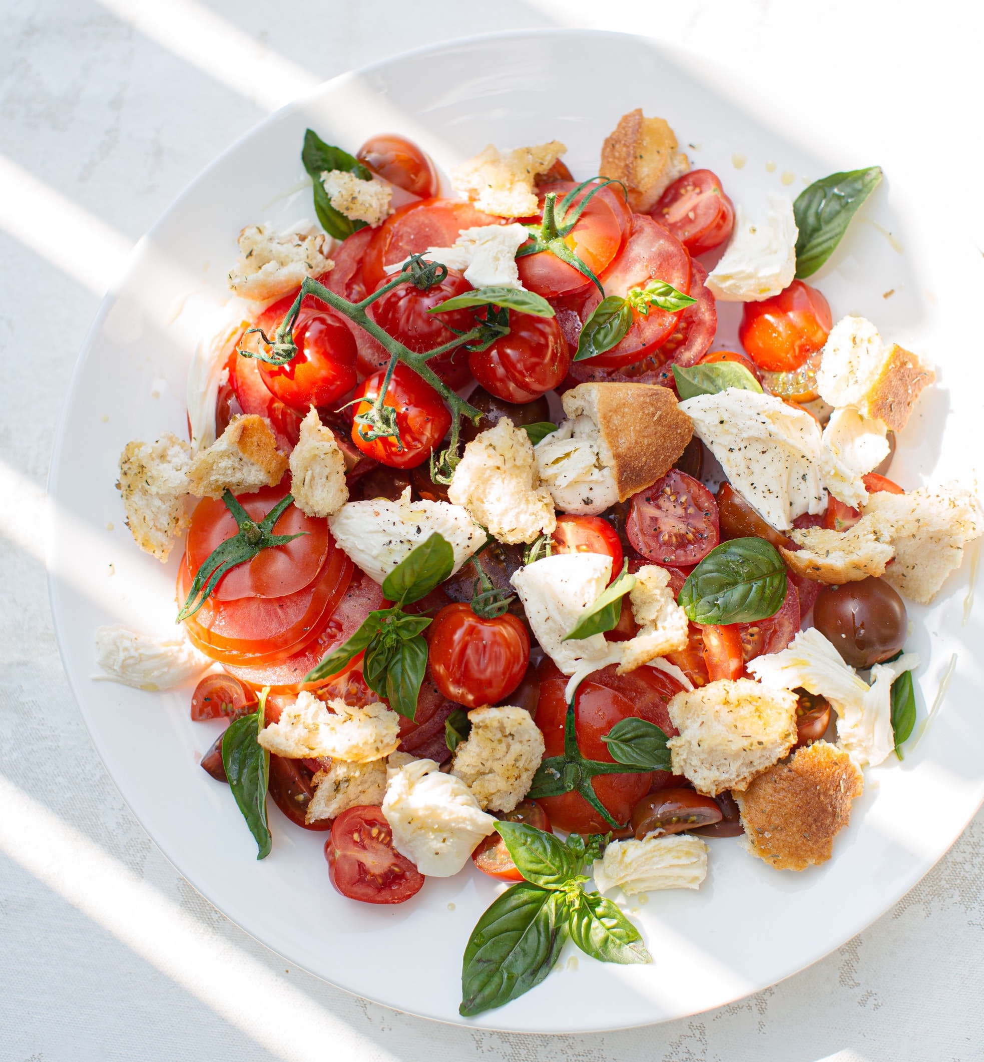 caprese salad on plate