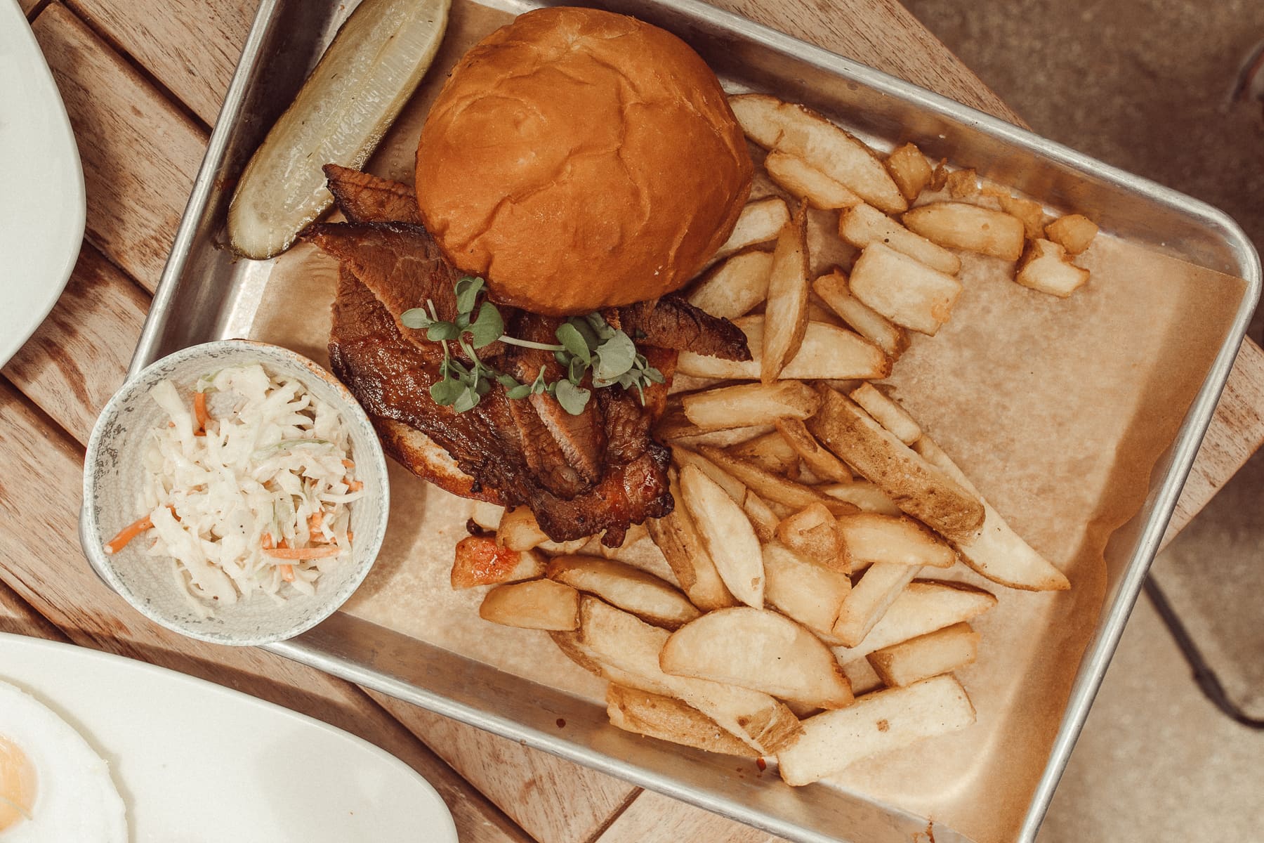 burger and fries