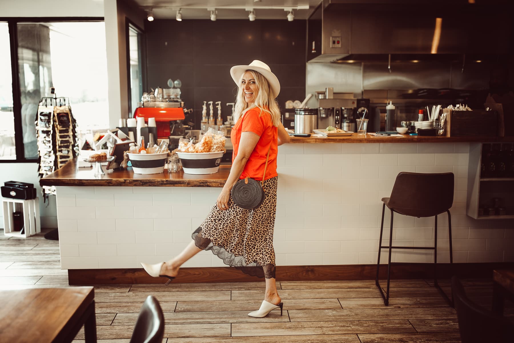 woman in restaurant