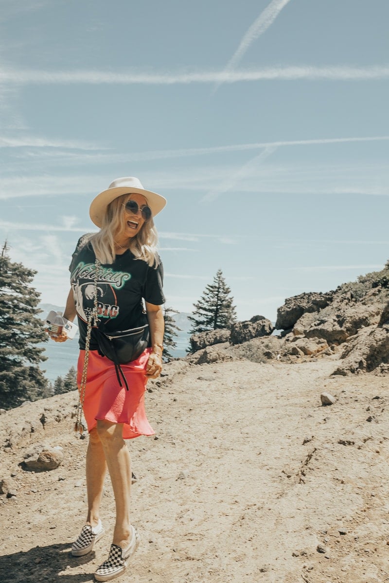 woman hiking