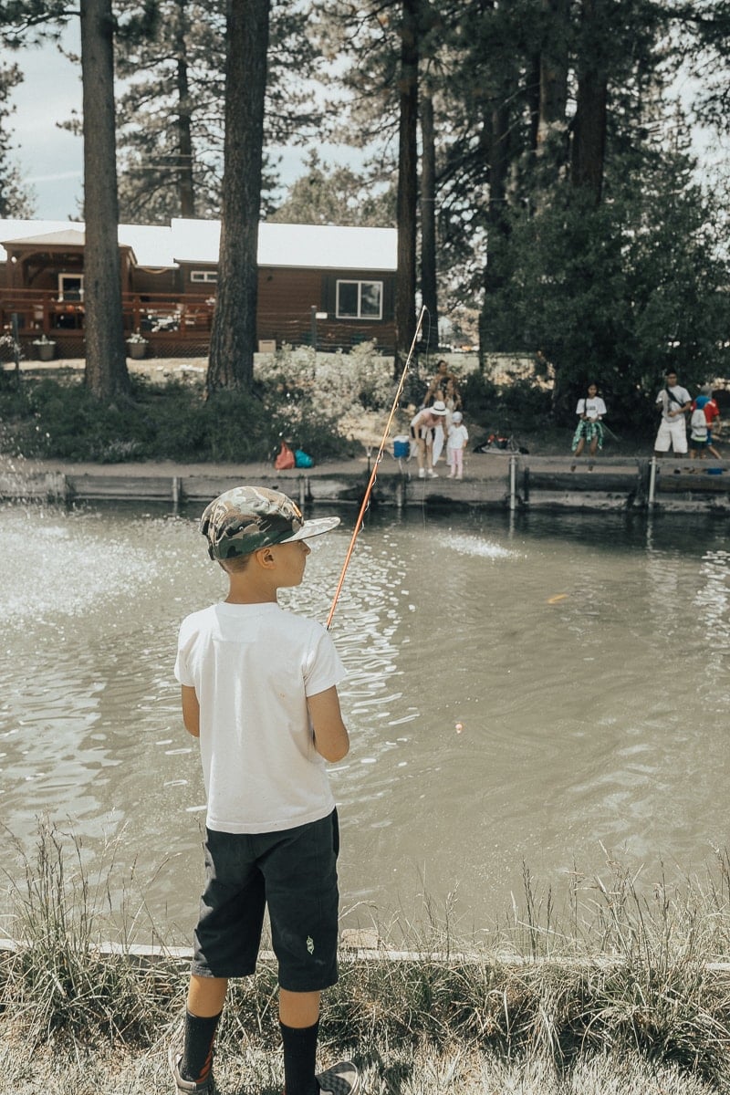 boy fishing