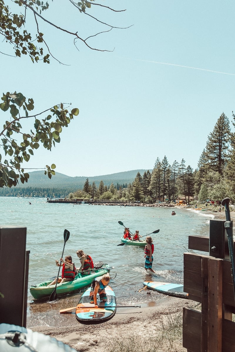 kids paddle boarding