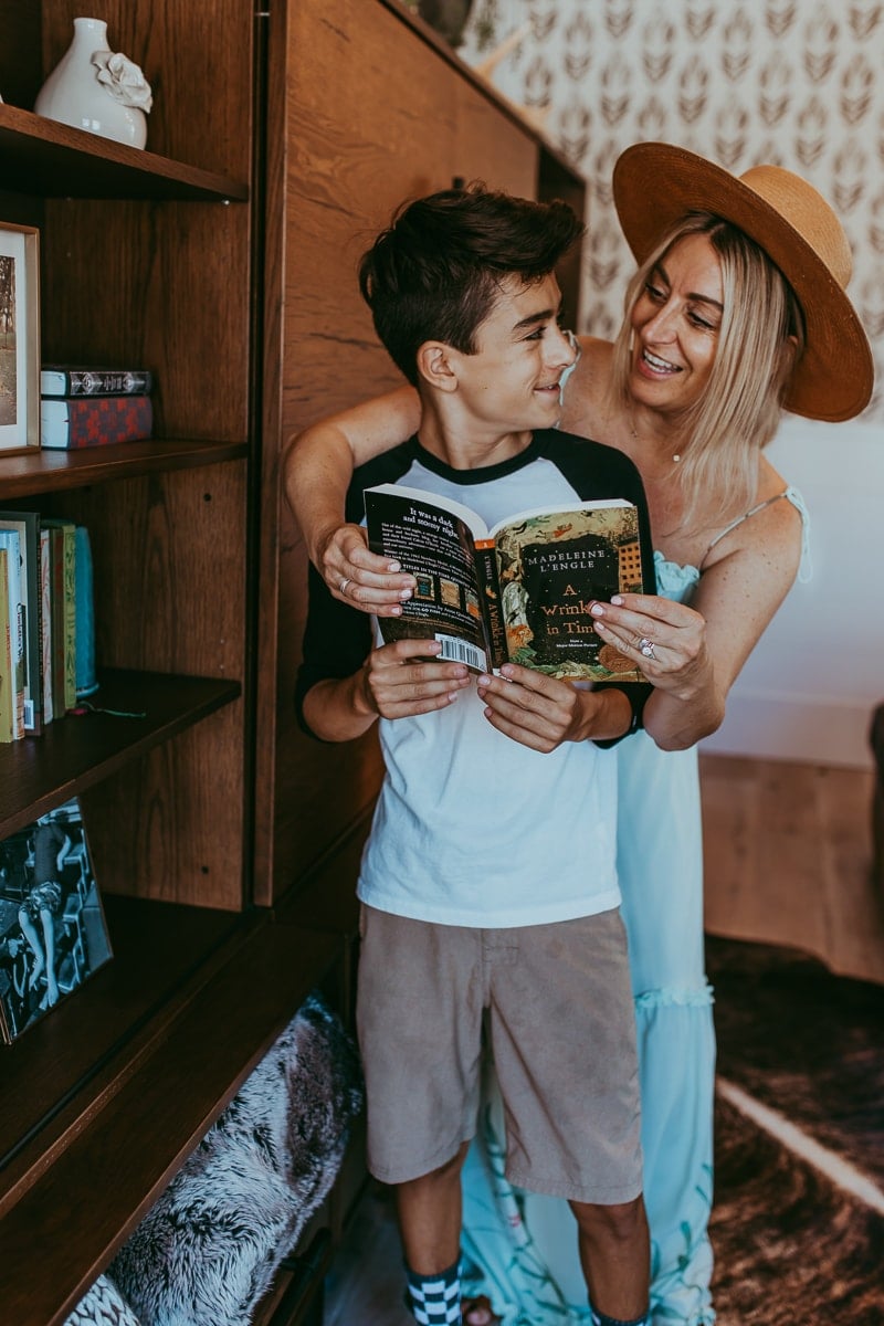 mother and child reading