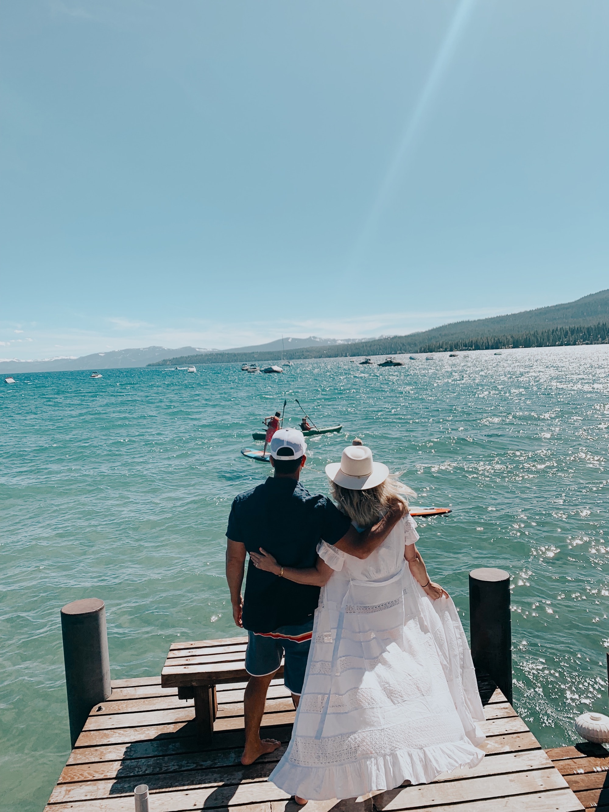 couple on lake