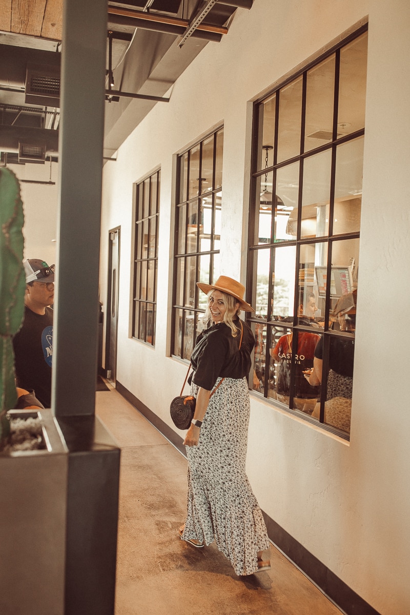 woman in restaurant