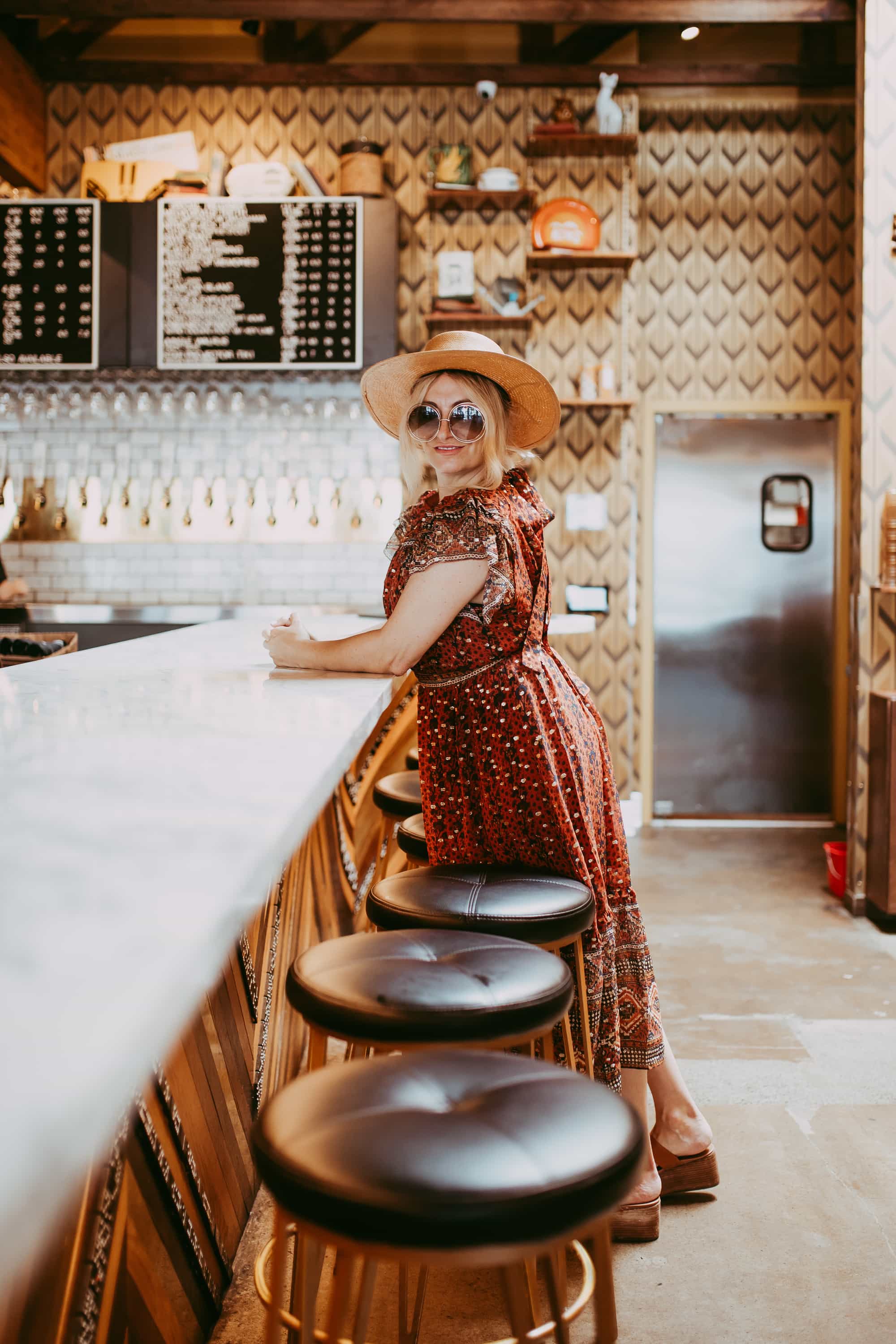 woman at bar