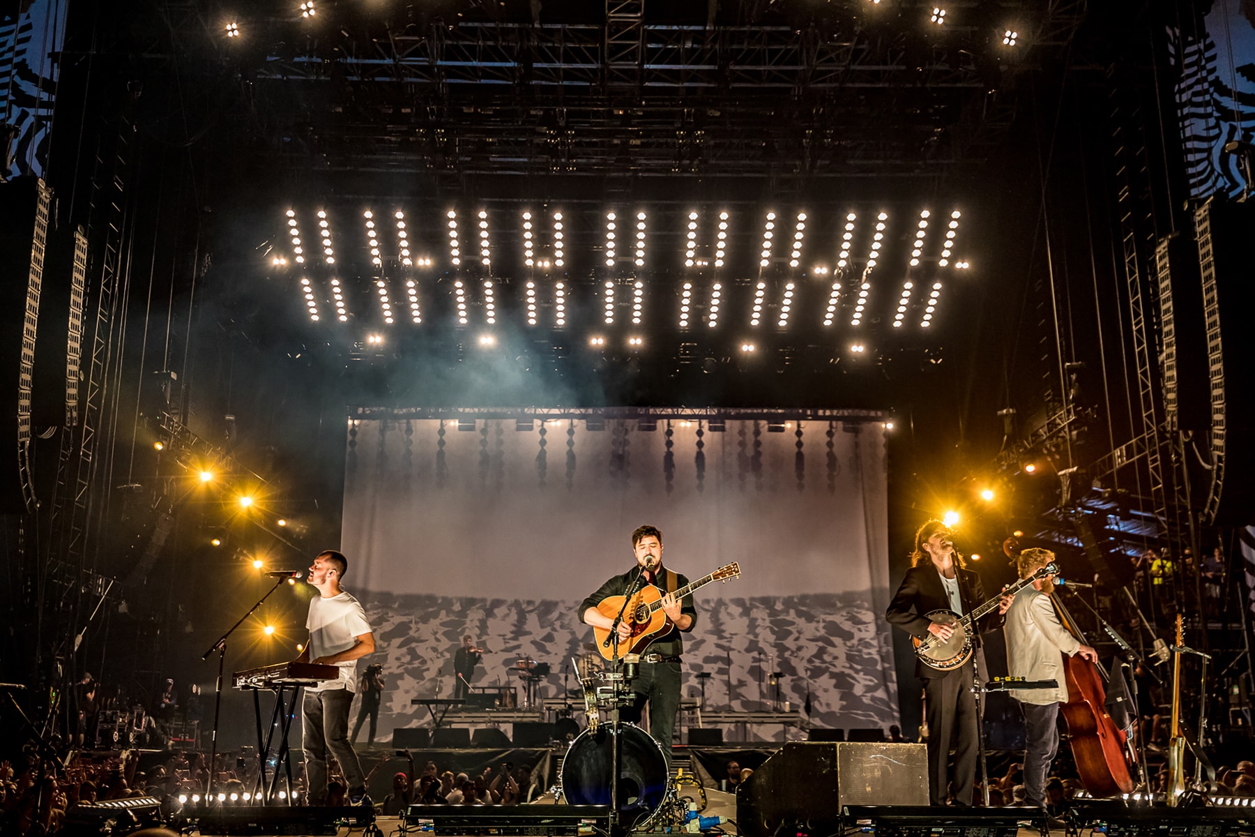 mumford & sons band onstage
