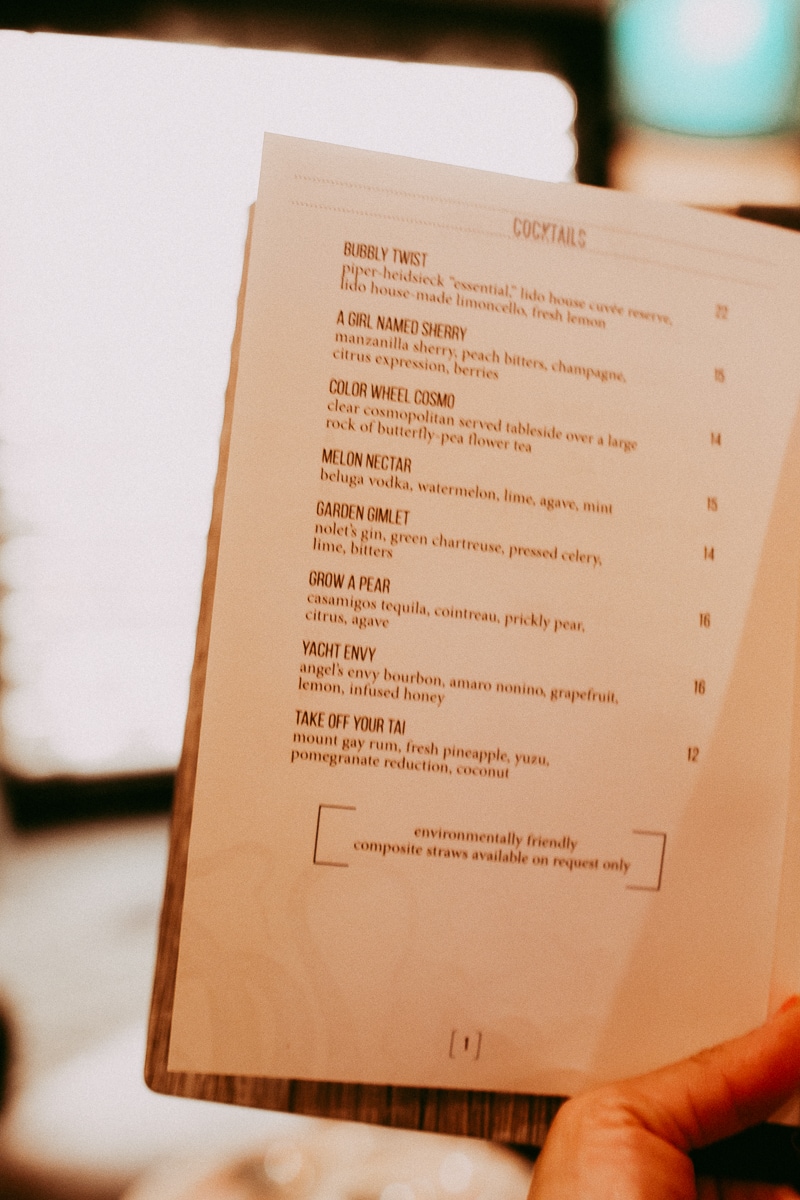 restaurant menu