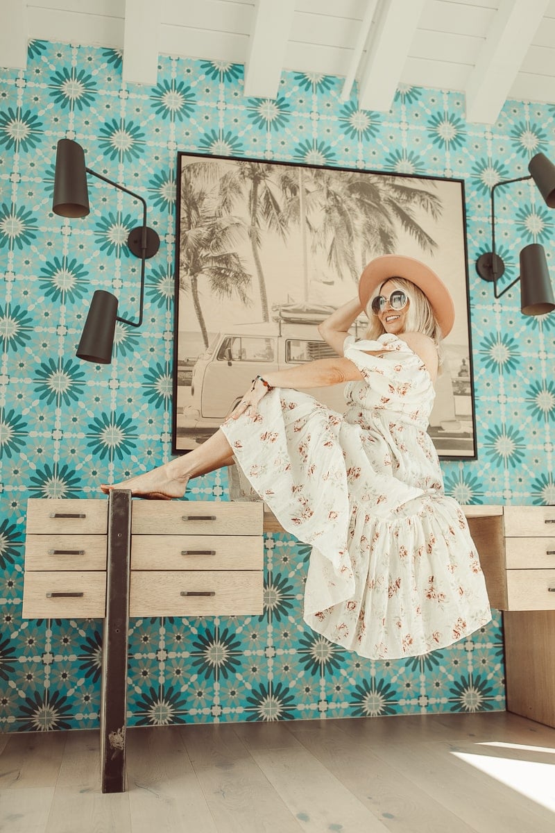 Woman on desk