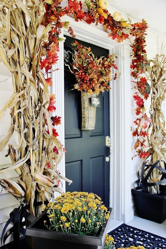 fall front porch decor