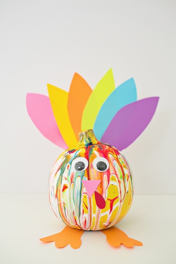 kids thanksgiving pumpkin turkey craft