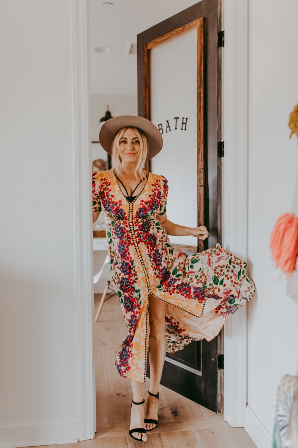 woman posing in doorway