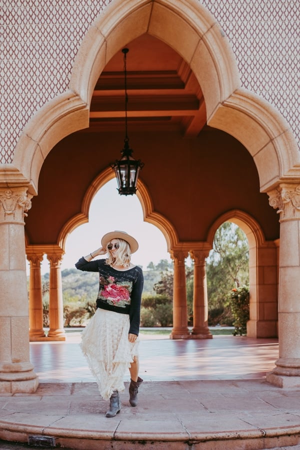 woman walking outdoors