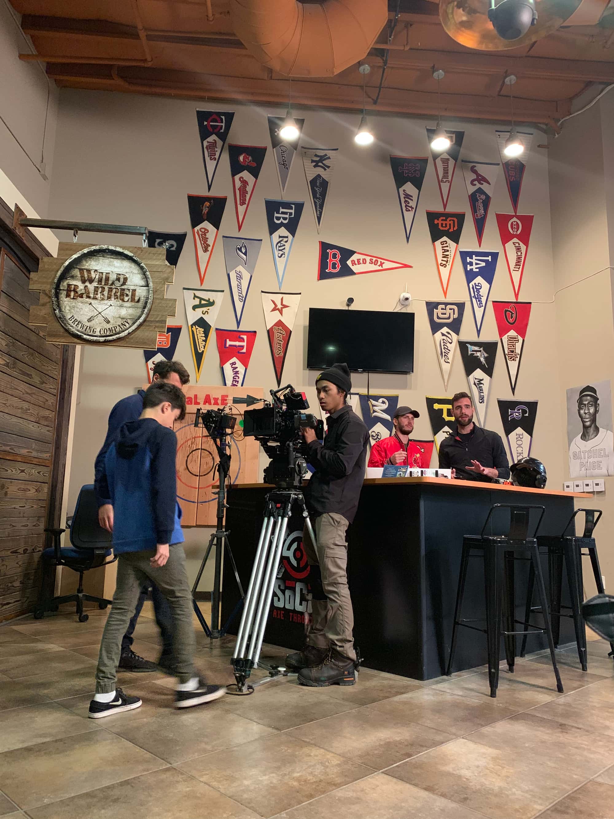 filming behind the scenes