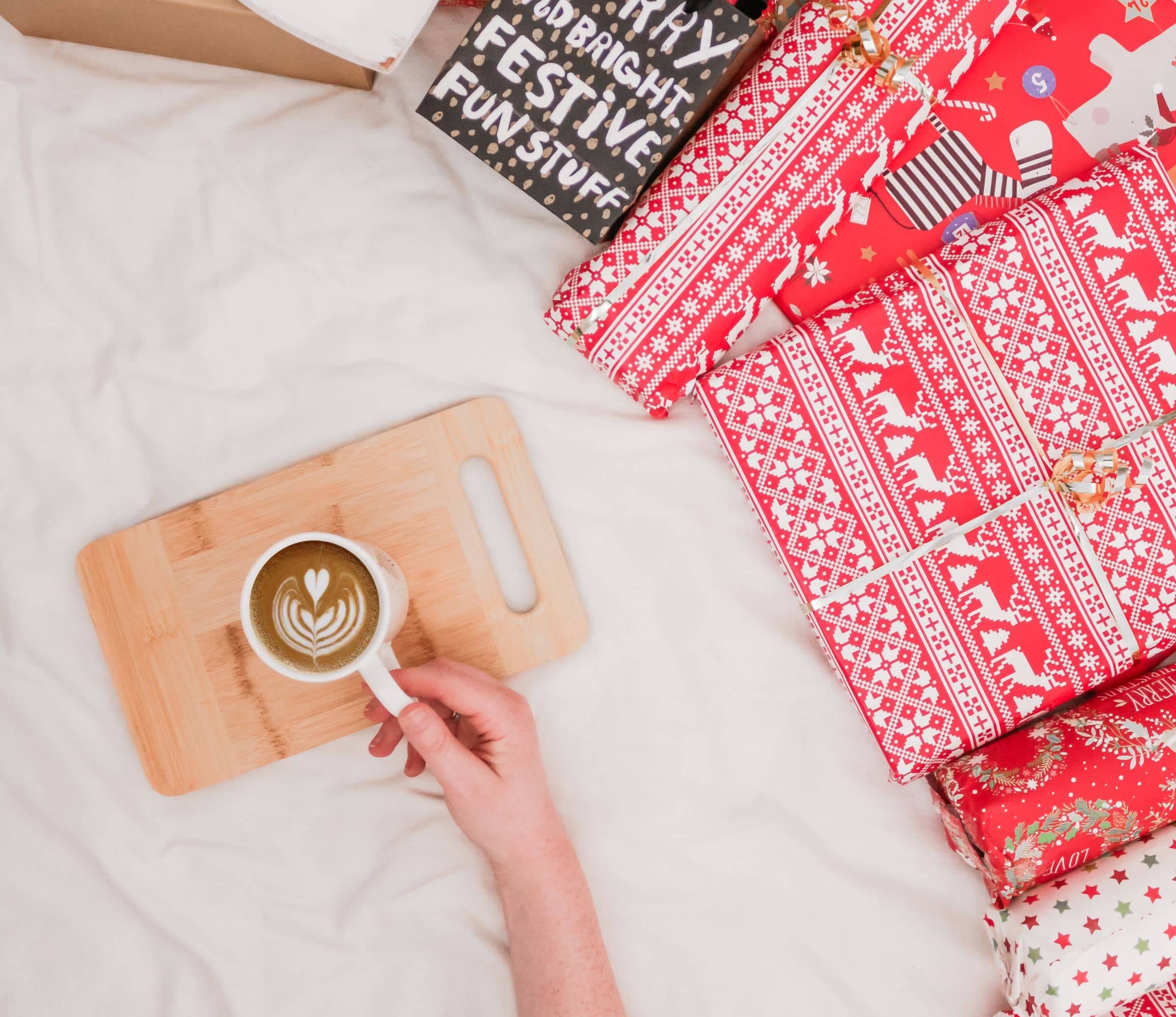 mug with christmas presents