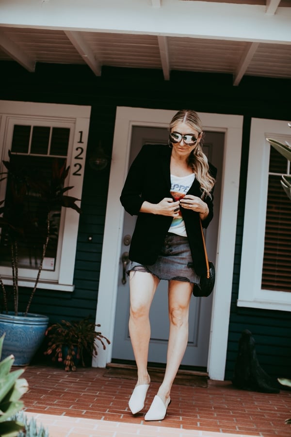 fashionable woman walking 