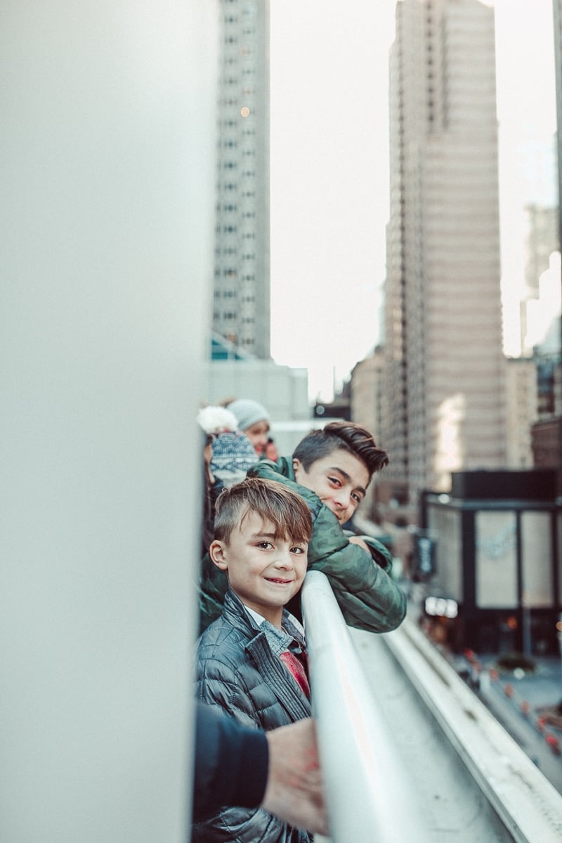 kids on new york city rooftop