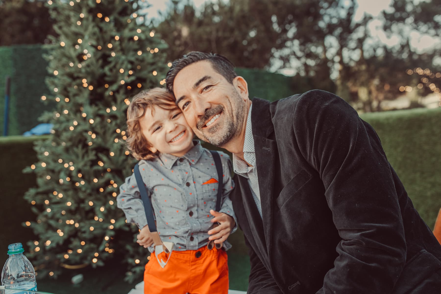 christmas father and son