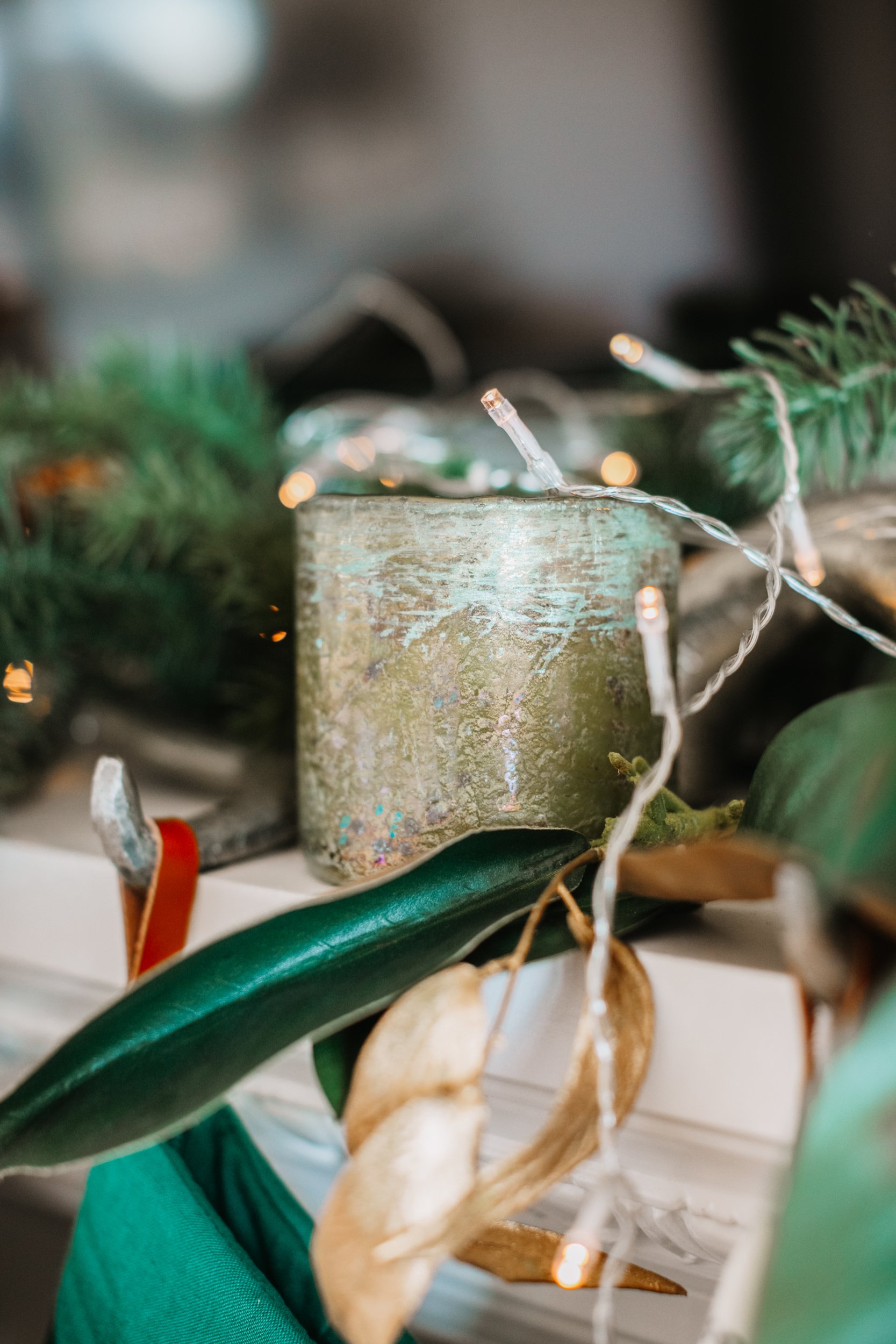 candle on mantel