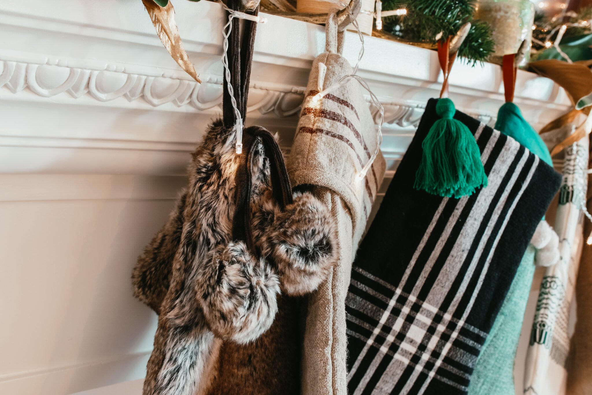 stockings on mantel