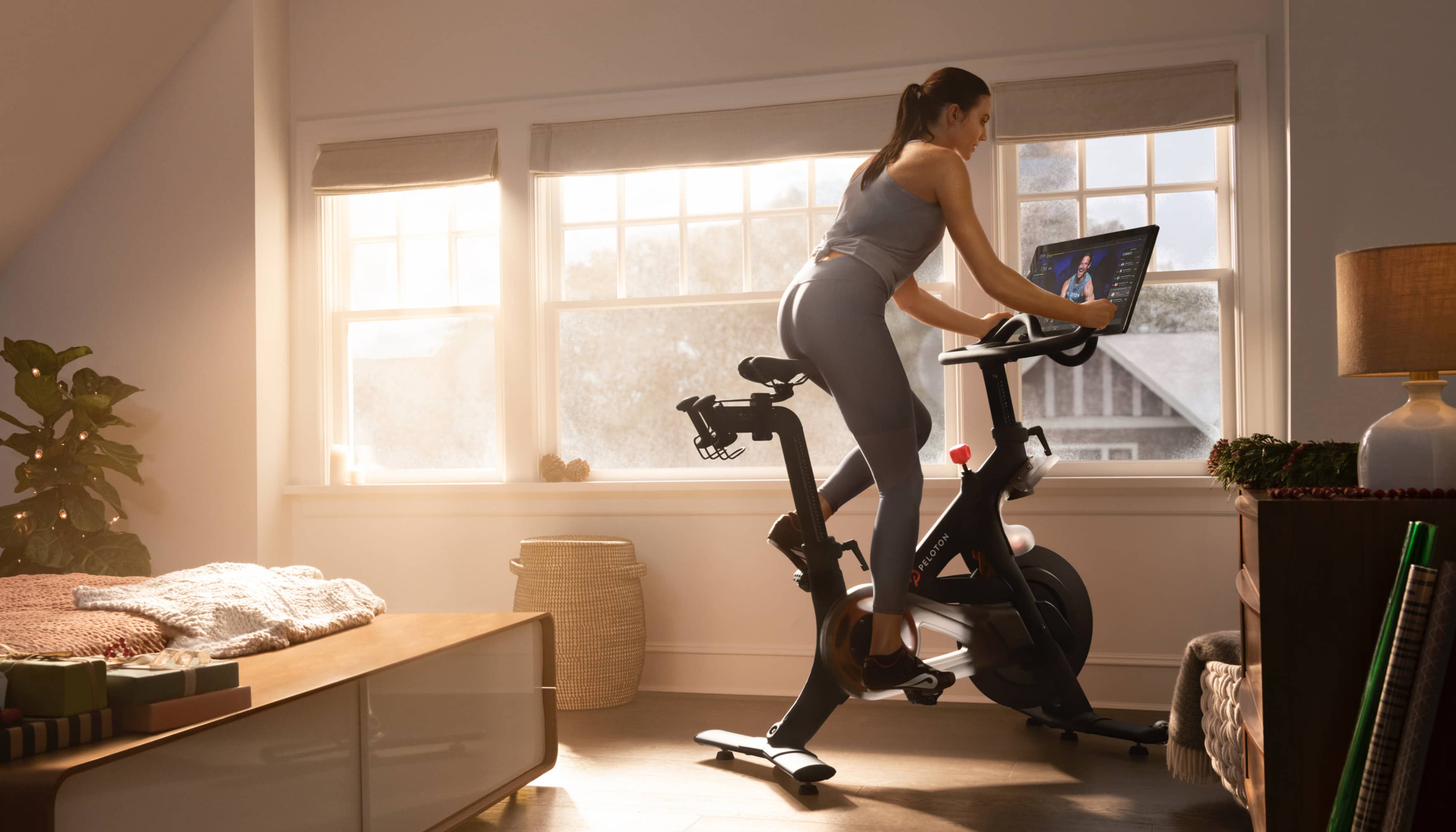 woman on peloton