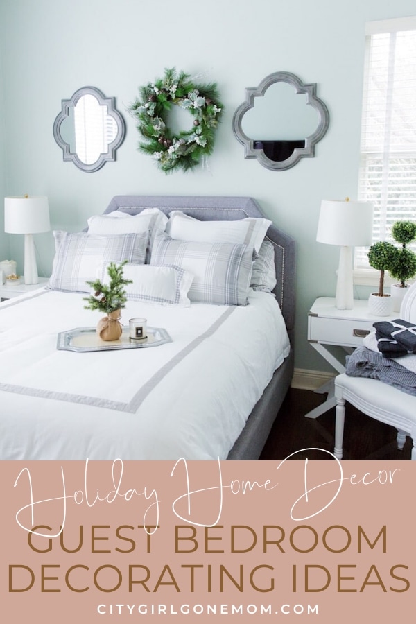 HOLIDAY STYLE IN THE GUEST ROOM  Guest bedroom decor, Small guest bedroom,  Home decor bedroom