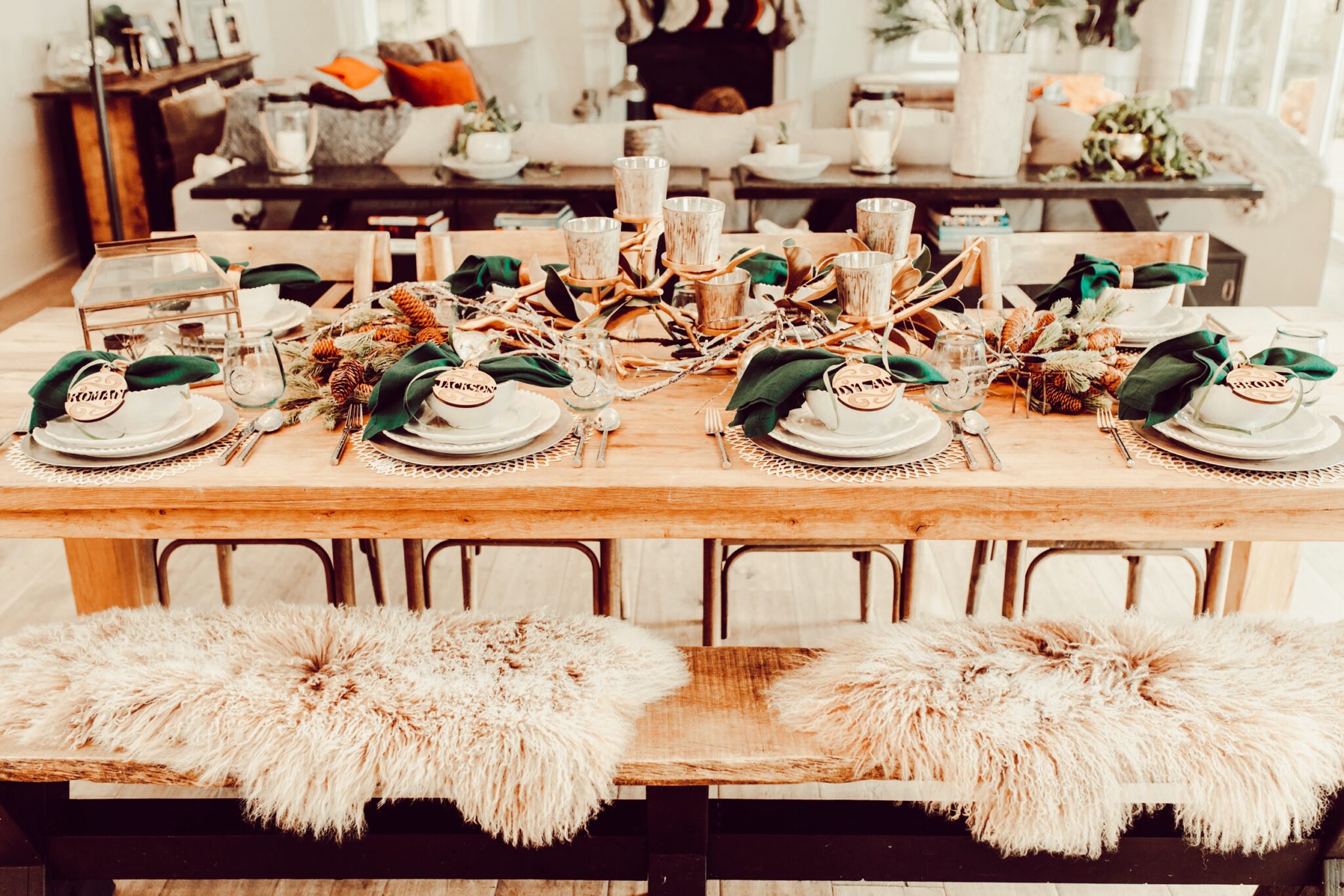 christmas dining room table