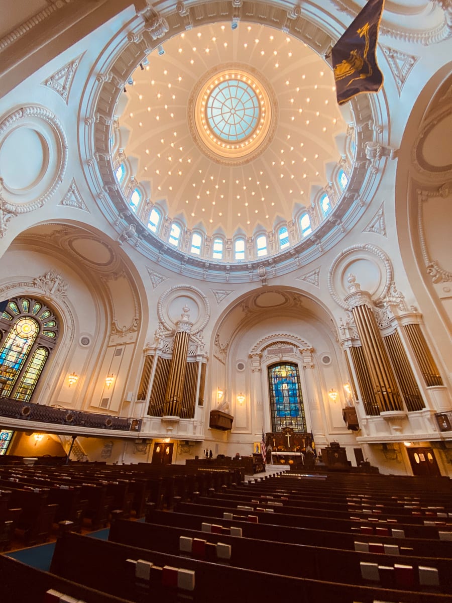 navy chapel with rotunda